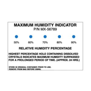 Carte indicatrice humidité maxi irréversible